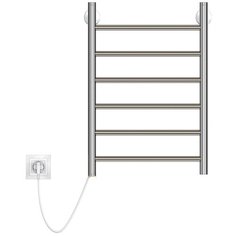 Полотенцесушитель электрический ЛЦ 60х40 6 перекл прямой левый (кнопочный выкл, 222 Вт) ZOX