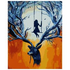 Картина по номерам "Олень и волшебные качели", 40x50 см Артвентура