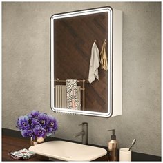 Зеркало шкаф MIXLINE "Адриана" 600*800 (ШВ) левый,сенсорный выкл, светодиодная подсветка