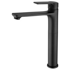 Смеситель для умывальника 35к ESKO SB25 "Singapore black" высокий, литой, п/гайку черный ЕСКО