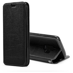 Чехол флип подставка на силиконовой основе с отсеком для карт для Samsung Galaxy S9 черный 100gadgets
