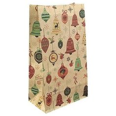 Пакет подарочный, Новогодние игрушки, Крафт, 27*21*7 см, 10 шт. Дон Баллон