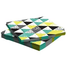 Салфетки, Мозаика, Бирюзовый, 33*33 см, 20 шт. Дон Баллон