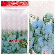 Скатерть ПЭТ, Вербена, Прозрачный, 120*220 см, 1 шт. Дон Баллон