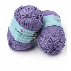 Пряжа Виртуозная (2 мотка), 333м. 100гр пехорка, 22- Сирень