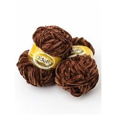 Пряжа Dolly Velour, (2 мотка), 93м. 100г Adelia, коричневый