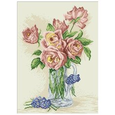 Алмазная вышивка Яркие Грани "Розы в кувшине", 55x40