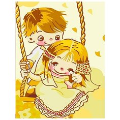 Картина по номерам "Качели", 20x30 см Цветной