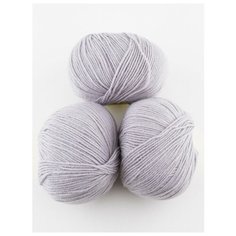 Пряжа "Карамелька" 50 г., 175 м (3 мотка)., камтекс, серебристый