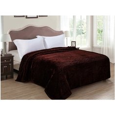 Покрывало Guten Morgen Фланель жаккард, 150 х 200 см, горький шоколад