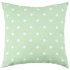 Подушка декоративная на молнии "Горох зеленый" рогожка наб. 40х40 Guten Morgen