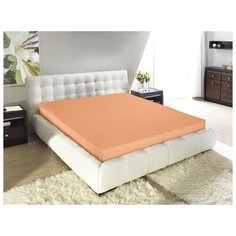 Простыня на резинке трикотажная 140 гр. GM персик 180х200х20 см (ПК) Guten Morgen