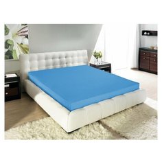 Простыня на резинке Guten Morgen ПТ-180-200, трикотаж, 180 х 200 см, голубой