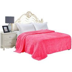 Покрывало Guten Morgen Соты фланель (жаккард) (17-1740), 180 х 200 см, азалия