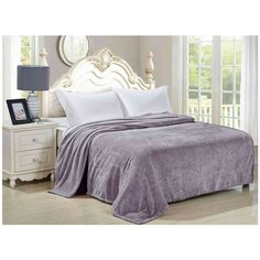 Покрывало Guten Morgen Соты фланель жаккард Шторм 18-3710, 200 х 220 см, серый