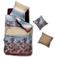 Постельное белье 1.5-спальное La Noche del Amor 3035, сатин, 2 наволочки 70 х 70 см, бежевый/голубой