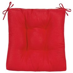 Декоративная подушка (сидушка) толстушка «Клетка красная» рогожка гл. кр. 40х40 см Guten Morgen