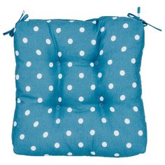 Декоративная подушка (сидушка) толстушка «Горох синий» рогожка 40х40 Guten Morgen