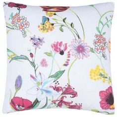 Подушка декоративная на молнии "Цветы" рогожка наб. 40х40 Guten Morgen