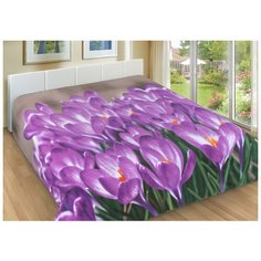 Плед Guten Morgen Крокусы, 150 х 200 см, фиолетовый