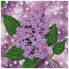 Алмазная мозаика "Ветка сирени", 30x30 см Molly