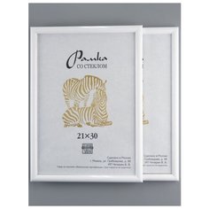 Рамка пластиковая 21х30, 2шт., Зебра, 500 белый