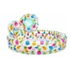 Бассейн 132х28см с мячом и кругом Intex