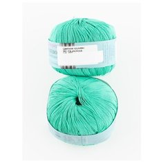 Пряжа "Цветное кружево" 50г, 475 м (2 мотка)., ПЕХОРКА, 581-Св.изумруд