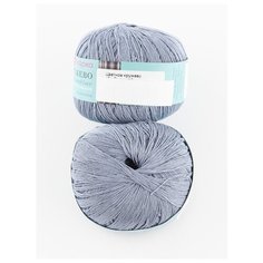 Пряжа "Цветное кружево" 50г, 475 м (2 мотка)., ПЕХОРКА, 174-Стальной