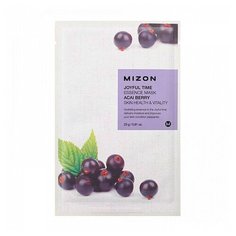 Тканевая маска для лица с экстрактом ягод асаи, 25 мл | MIZON Joyful Time Essence Mask Acai Berry