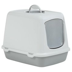 Beeztees Oscar туалет-домик для кошек, серый, 50х37х39 см