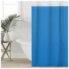 Штора для ванной комнаты SAVANNA «Лайн», 180×180 см, EVA, цвет голубой