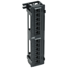 Патч-панель ITK PP12-C6U-D05 черный
