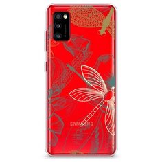 Силиконовый чехол "Тени стрекоз" на Samsung Galaxy A41 / Самсунг Галакси А41 Case Place