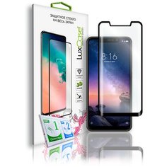 Защитное стекло для Xiaomi Redmi Note 6 / На весь экран Черная рамка Lux Case