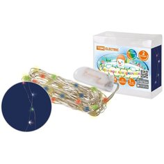Гирлянда светодиодная "Роса20" 20LED, 2м, многоцвет 2хCR2032 , TDM