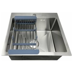 Мойка врезная FABIA PROFI-50503 50х50 см толщина 3,0 х 0,8 мм , глубина 200 мм, сифон и корзина в комплекте