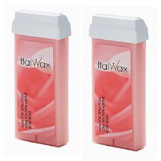 ItalWax Воск для депиляции теплый Роза Rose в картридже 200 мл (2 штуки по 100 мл), набор, Италия