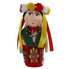 Кукла-потешка сувенирная фарфоровая. Украиночка. Потешный промысел