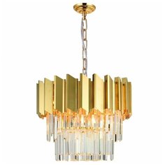 Подвесная люстра хрустальная DELTA 79005/8C BRASS Natali Kovaltseva