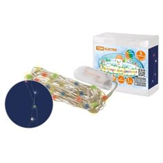 Гирлянда светодиодная "Роса50" 50LED, 5м, многоцвет., 2хCR2032 , TDM
