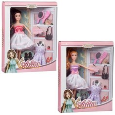 Кукла Junfa Atinil Гардероб модницы Летнее настороение (. в коротком платье) в наборе с дополнительным платьем и аксессуарами, 28см