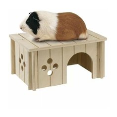 Ferplast Sin 4645 домик для морских свинок и других грызунов, деревянный 26x17,3x13 см (2 шт)