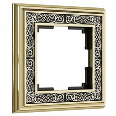 W0011430/ Рамка на 1 пост Palacio Gracia (золото/черный) Werkel