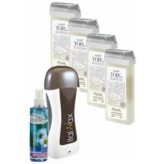 Набор для депиляции ITALWAX Top Line Жемчуг (воскоплав, 4 картриджа, лосьон)