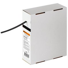 Термоусаживаемая трубка ТУТнг 4/2 черная в коробке (10 м/упак) TDM