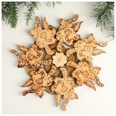 Подставка под горячее "Тигрёнок игривый". 22см. можжевельник 6973551 Зимнее волшебство