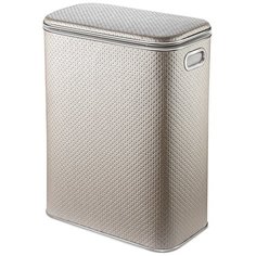 Корзина для белья GERALIS PLH-B белая, хром, стандартная