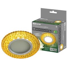 Светильник встраиваемый СВ 03-12 MR16 50Вт G5.3 LED подсветка 3 Вт золото/хром TDM