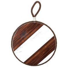 Подставка под горячее с пробкой "Brown/White", 17см., Nouvelle, 4730218-3